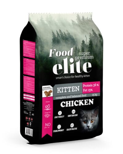 FOOD ELİTE TAVUK ETLİ YAVRU SÜPER PREMİUM KEDİ MAMASI 15 KG.