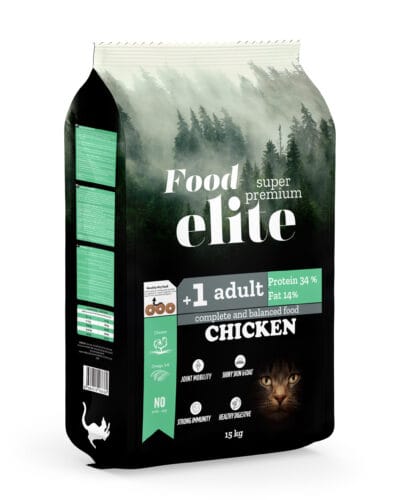 FOOD ELİTE TAVUK ETLİ SÜPER PREMİUM KEDİ MAMASI 15 KG.